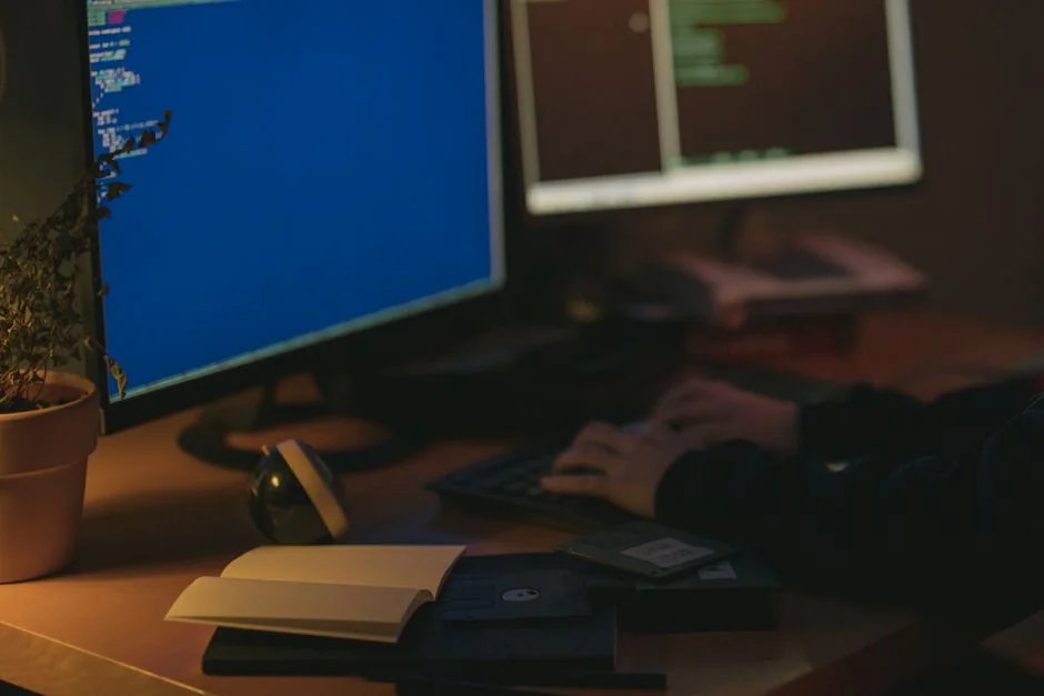 Close-up of hands interacting with a shopping website on a laptop screen indoors.